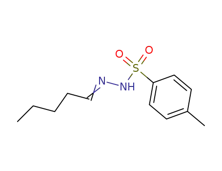 Molecular Structure of 67407-13-0 (Benzenesulfonic acid, 4-methyl-, pentylidenehydrazide)