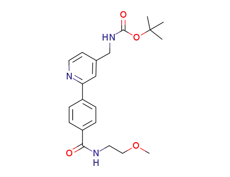 tert-butyl ((2-(4-((2-methoxyethyl)carbamoyl)phenyl)pyridin-4-yl)methyl)