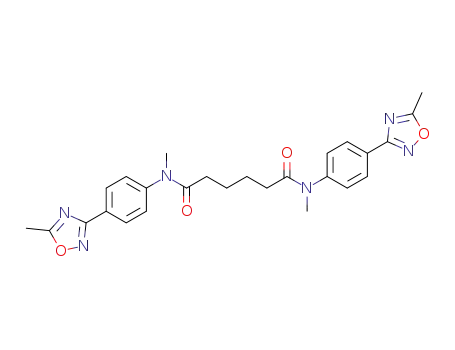 N1,N6-dimethyl-N1,N6-bis[4-(5-methyl-1,2,4-oxadiazol-3-yl)phenyl]hexanediamide