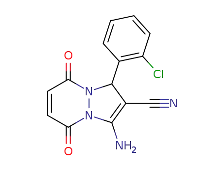 3-amino-1-(2-chlorophenyl)-5,8-dioxo-5,8-dihydro-1H-pyrazolo-[1,2-a]pyridazine-2-carbonitrile