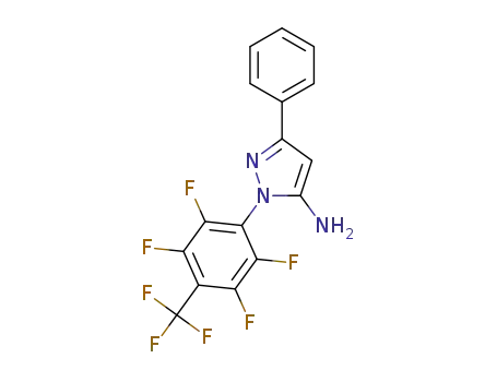 3-phenyl-1-(2,3,5,6-tetrafluoro-4-(trifluoromethyl)phenyl)-1H-pyrazol-5-amine