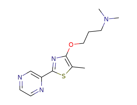 N,N-dimethyl-3-((5-methyl-2-(pyrazin-2-yl)thiazol-4-yl)oxy)propan-1-amine