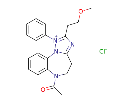 6-acetyl-2-(2-methoxyethyl)-1-phenyl-5,6-dihydro-4H-benzo[b][1,2,4]triazolo[1,5-d][1,4]diazepinium chloride