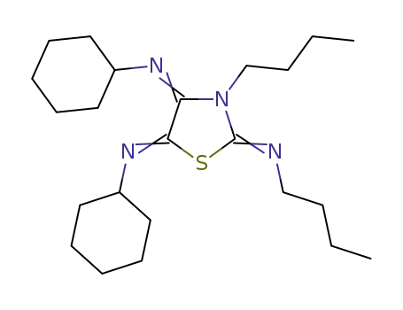 N2,3-dibutyl-N4,N5-dicyclohexylthiazolidine-2,4,5-triimine