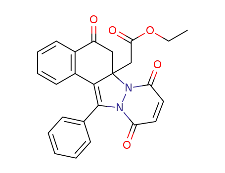 ethyl 2-(5,8,11-trioxo-13-phenyl-6,6a,8,11-tetrahydro-5H-benzo[e]pyridazino[1,2-a]indazol-6a-yl)acetate