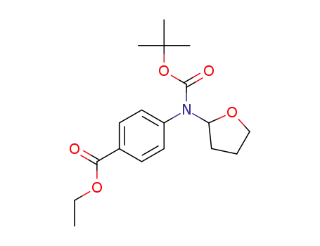 ethyl 4-((tert-butoxycarbonyl)(tetrahydrofuran-2-yl)amino)benzoate