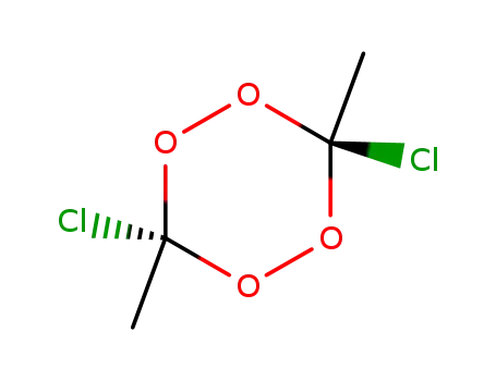 Molecular Structure of 90584-34-2 (1,2,4,5-Tetroxane, 3,6-dichloro-3,6-dimethyl-, trans-)