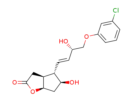 <3aα,4α,5β,6aα>-(+/-)-hexahydro-5-hydroxy-4-<(E)-4-(3-chlorophenoxy)-(3α)-hydroxy-1-butenyl>-2H-cyclopentafuran-2-one