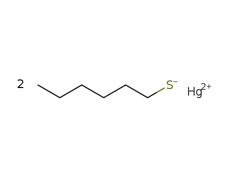 Molecular Structure of 60883-87-6 (1-Hexanethiol, mercury(2+) salt)