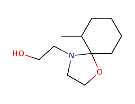 Molecular Structure of 106345-17-9 (1-Oxa-4-azaspiro[4.5]decane-4-ethanol, 6-methyl-)