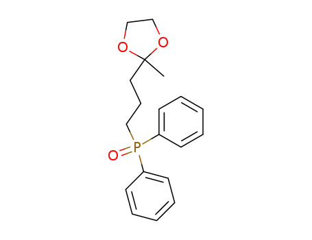 Molecular Structure of 87109-17-9 (Phosphine oxide, [3-(2-methyl-1,3-dioxolan-2-yl)propyl]diphenyl-)