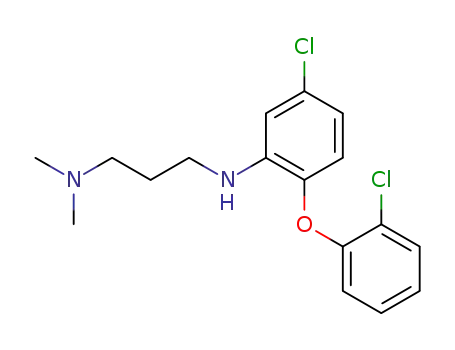 Molecular Structure of 89279-18-5 (1,3-Propanediamine,
N'-[5-chloro-2-(2-chlorophenoxy)phenyl]-N,N-dimethyl-)
