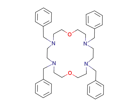 Molecular Structure of 102739-82-2 (1,10-Dioxa-4,7,13,16-tetraazacyclooctadecane,
4,7,13,16-tetrakis(phenylmethyl)-)