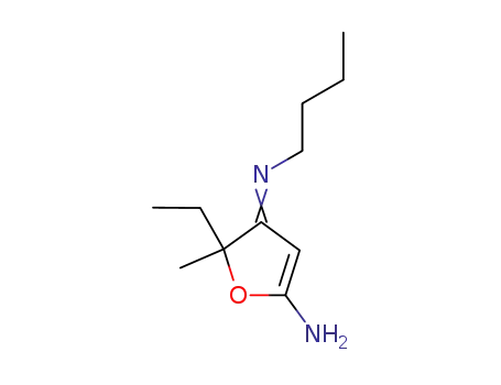 4-[(E)-Butylimino]-5-ethyl-5-methyl-4,5-dihydro-furan-2-ylamine