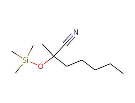 Molecular Structure of 111874-59-0 (Heptanenitrile, 2-methyl-2-[(trimethylsilyl)oxy]-)