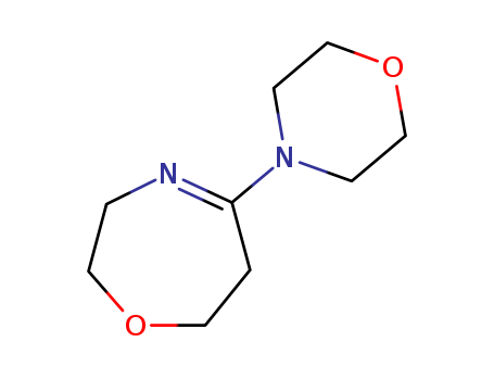 Molecular Structure of 113628-18-5 (1,4-Oxazepine, 2,3,6,7-tetrahydro-5-(4-morpholinyl)-)