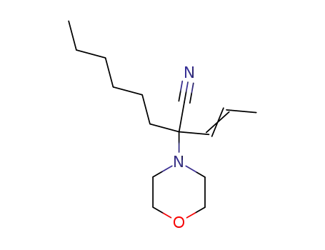 2-hexyl-2-morpholino-3-pentenenitrile