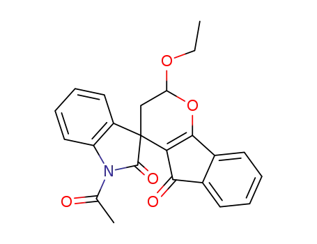 spiro<2,3,4,5-tetrahydro-2-ethoxy-5-ketoindano<1,2-b>pyran-4-3'(1'-acetyl-2'-oxo)indoline>