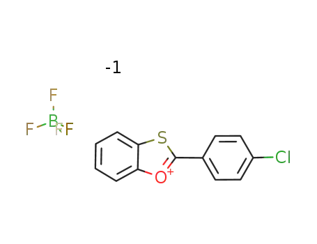 Molecular Structure of 58948-38-2 (1,3-Benzoxathiol-1-ium, 2-(4-chlorophenyl)-, tetrafluoroborate(1-))