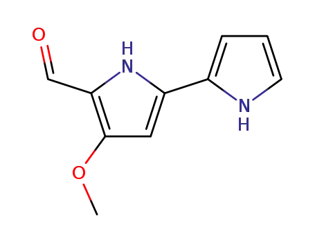 Molecular Structure of 10476-41-2 (4-methoxy-2,2'-bipyrrole-5-carboxaldehyde)