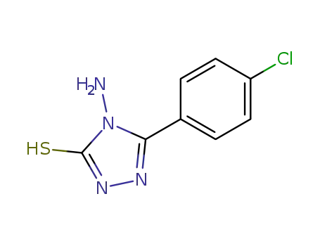 Molecular Structure of 68468-95-1 (4-AMINO-3-(4-CHLOROPHENYL)-5-MERCAPTO-4H-1,2,4-TRIAZOLE)