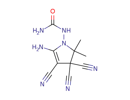 Molecular Structure of 140867-53-4 (Urea, (5-amino-3,3,4-tricyano-2,3-dihydro-2,2-dimethyl-1H-pyrrol-1-yl)-)