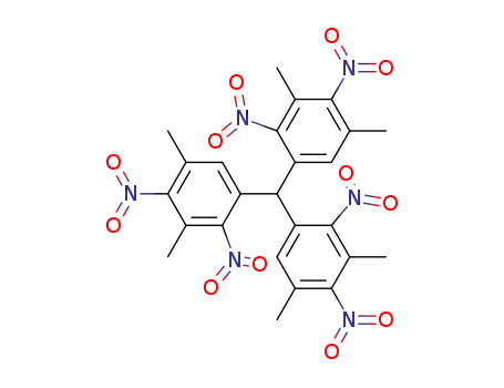 Molecular Structure of 144432-15-5 (Benzene, 1,1',1''-methylidynetris[3,5-dimethyl-2,4-dinitro-)