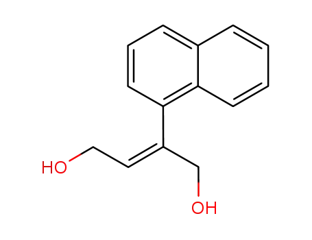 Molecular Structure of 91153-96-7 (2-Butene-1,4-diol, 2-(1-naphthalenyl)-, (E)-)