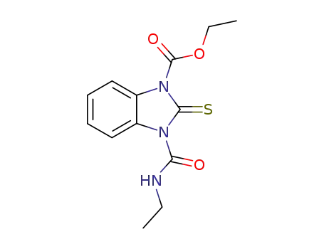Molecular Structure of 90715-00-7 (1H-Benzimidazole-1-carboxylic acid,
3-[(ethylamino)carbonyl]-2,3-dihydro-2-thioxo-, ethyl ester)