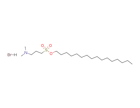 Molecular Structure of 66143-65-5 (1-Propanesulfonic acid, 3-(dimethylamino)-, hexadecyl ester,
hydrobromide)