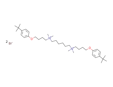 Molecular Structure of 66264-45-7 (1,6-Hexanediaminium,N1,N6-bis[4-[4-(1,1-dimethylethyl)phenoxy]butyl]-N1,N1,N6,N6-tetramethyl-,bromide (1:2))