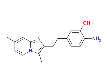 Molecular Structure of 128616-05-7 (Phenol, 2-amino-5-[2-(3,7-dimethylimidazo[1,2-a]pyridin-2-yl)ethyl]-)