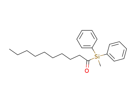 Molecular Structure of 142981-56-4 (Silane, methyl(1-oxodecyl)diphenyl-)