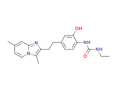 Molecular Structure of 128616-45-5 (Urea,
N-[4-[2-(3,7-dimethylimidazo[1,2-a]pyridin-2-yl)ethyl]-2-hydroxyphenyl]-
N'-ethyl-)