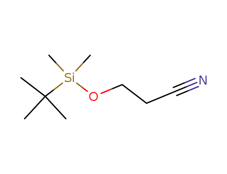 Molecular Structure of 89923-33-1 (3-[[(1,1-dimethylethyl)dimethylsilyl]oxy]Propanenitrile)