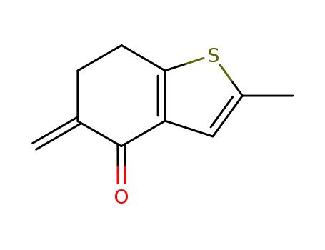 Molecular Structure of 95526-48-0 (Benzo[b]thiophen-4(5H)-one, 6,7-dihydro-2-methyl-5-methylene-)
