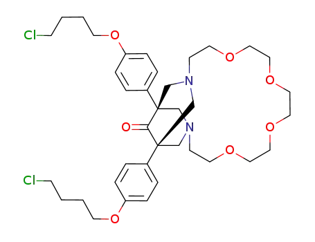 1,20-bis<4-(4-chlorobutyloxy)phenyl>-6,9,12,15-tetraoxa-3,18-diazatricyclo<16.3.1.13,20>tricosan-21-one
