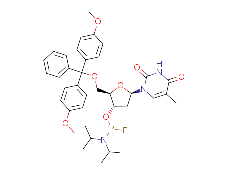 5'-O-(4,4'-dimethoxytrityl)thymidin-3'-yl-(N,N-diisopropylamino)phosphorofluoridite