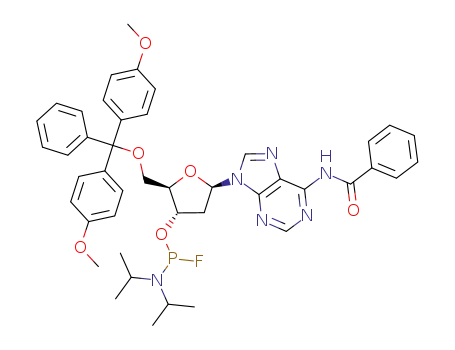 O-(5'-O-(4,4'-dimethoxytrityl)-N6-benzoyl-2-deoxyadenosin-3'-yl) N,N-diisopropylfluorophosphoramidite