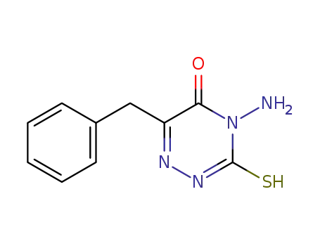 Molecular Structure of 22278-80-4 (1,2,4-Triazin-5(2H)-one,
4-amino-3,4-dihydro-6-(phenylmethyl)-3-thioxo-)