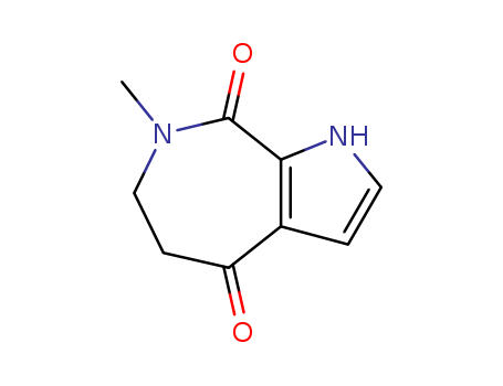 Molecular Structure of 137003-97-5 (Pyrrolo[2,3-c]azepine-4,8(1H,5H)-dione, 6,7-dihydro-7-methyl-)