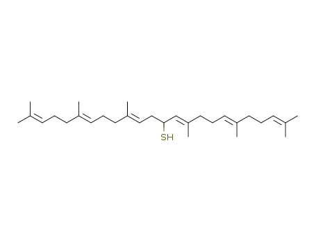 (6E,10E,14E,18E)-2,6,10,15,19,23-Hexamethyl-tetracosa-2,6,10,14,18,22-hexaene-12-thiol
