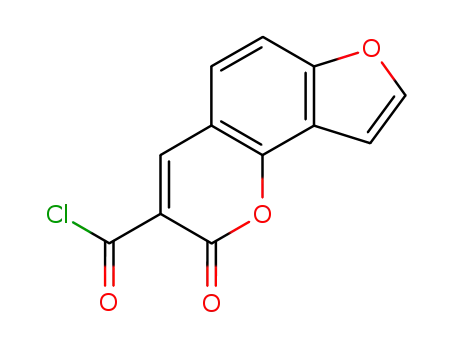 2-Oxo-2H-furo<2,3-h>-1-benzopyran-3-carbonyl chloride