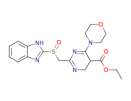 ethyl 2-<(1H-benzimidazol-2-yl)sulfinylmethyl>-4-morpholino-5-pyrimidinecarboxylate
