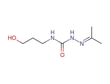 Molecular Structure of 176964-66-2 (Hydrazinecarboxamide, N-(3-hydroxypropyl)-2-(1-methylethylidene)-)