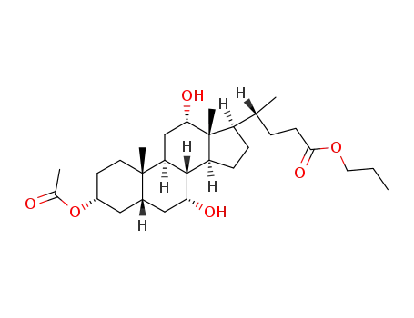 (R)-4-((3R,5R,7R,8R,9S,10S,12S,13R,14S,17R)-3-Acetoxy-7,12-dihydroxy-10,13-dimethyl-hexadecahydro-cyclopenta[a]phenanthren-17-yl)-pentanoic acid propyl ester