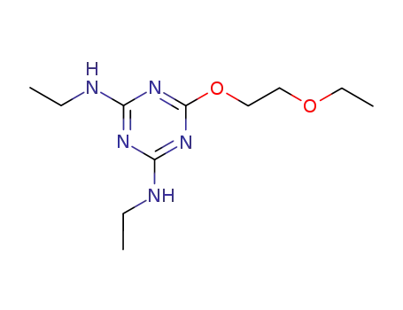 Molecular Structure of 30360-73-7 (1,3,5-Triazine-2,4-diamine,6-(2-ethoxyethoxy)-N2,N4-diethyl-)