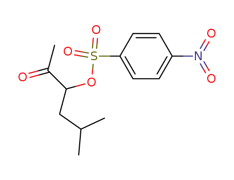 4-Nitro-benzenesulfonic acid 1-acetyl-3-methyl-butyl ester