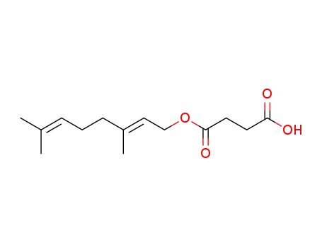 Molecular Structure of 111755-48-7 (Butanedioic acid, mono(3,7-dimethyl-2,6-octadienyl) ester, (E)-)