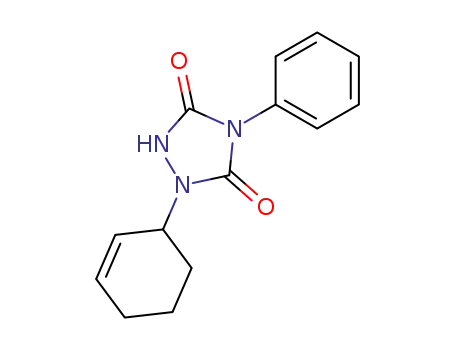 Molecular Structure of 15971-69-4 (1,2,4-Triazolidine-3,5-dione, 1-(2-cyclohexen-1-yl)-4-phenyl-)